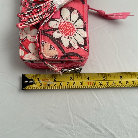Vera Bradley Blush Pink All in One Crossbody floral wallet and wristlet - Picture 9 of 10